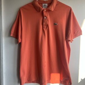 Lacoste Men's Polo Shirt collarOrange 5 large L